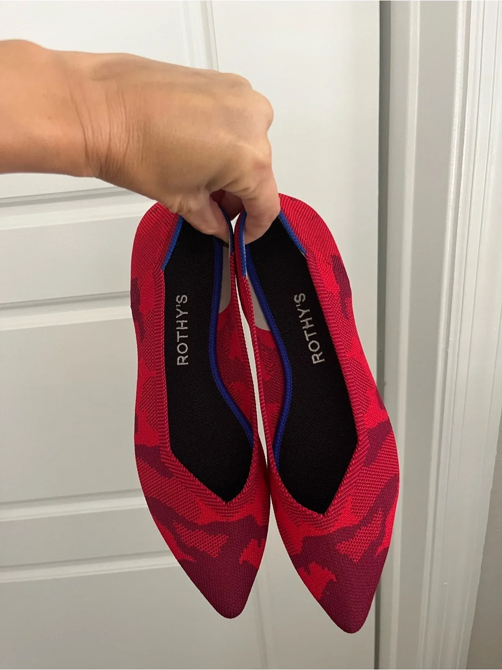 Rothy's The Point Flats in the Red Camo 8